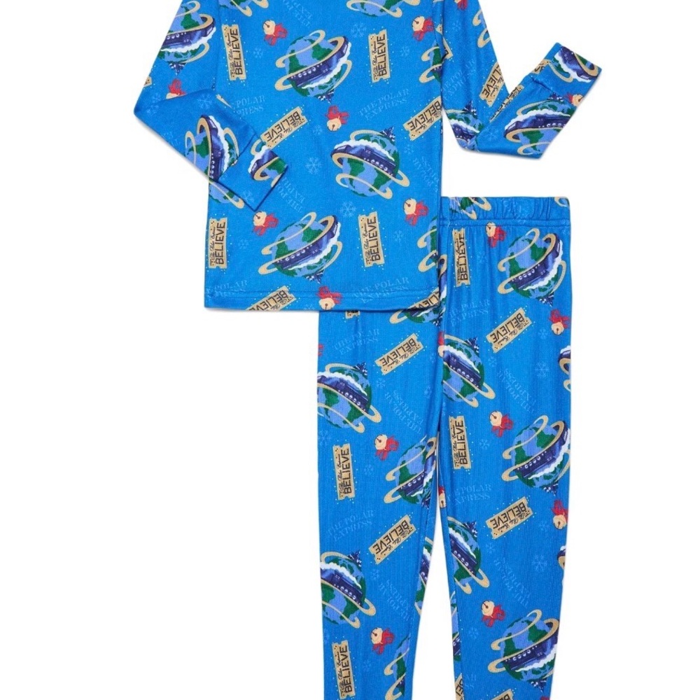 Polar Express Toddler Christmas Snug Fit Pajama Top and Bottoms Set 2PC 18M NWT